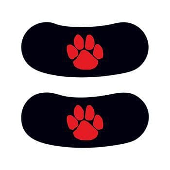 Red Paw Eye Black Temporary Tattoo