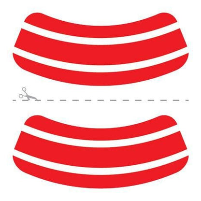 Red & White Eye Black Temporary Tattoo