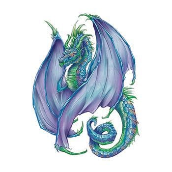 Regal Dragon Temporary Tattoo