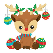 Reindeer with Ornaments Temporary Tattoo