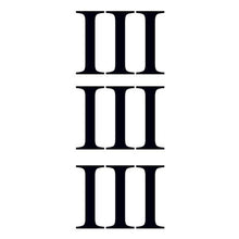 Roman Numeral Three Temporary Tattoo