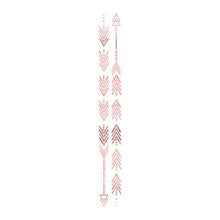 Metallic Rose Gold Arrow Band Temporary Tattoo
