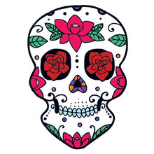 Roses Skull Day of the Dead Temporary Tattoo
