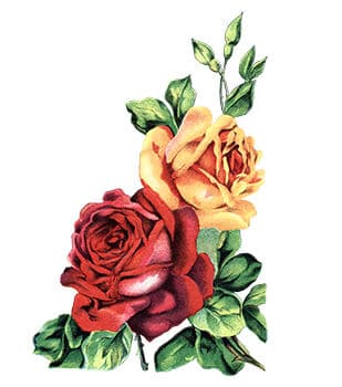 Roses Floral Temporary Tattoo