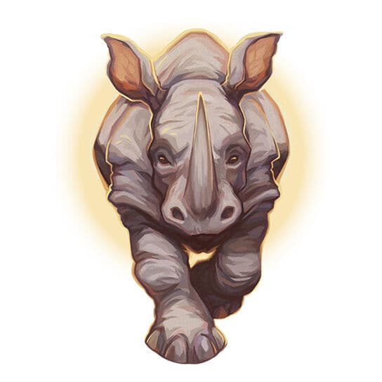 Running Rhino Temporary Tattoo