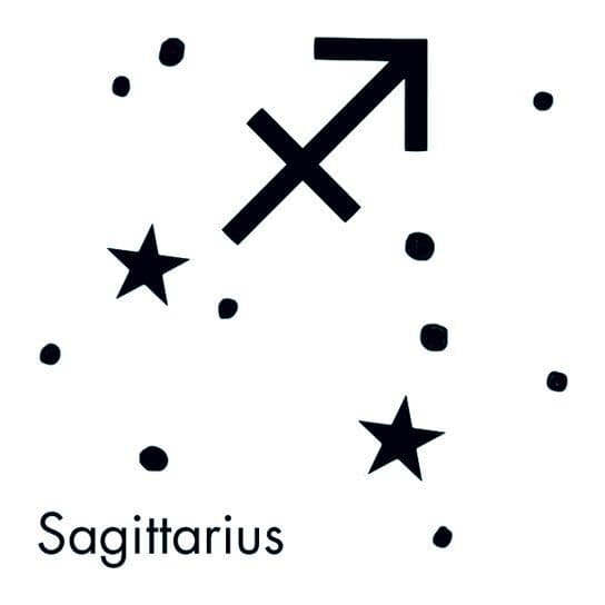 Sagittarius Astrological Temporary Tattoo