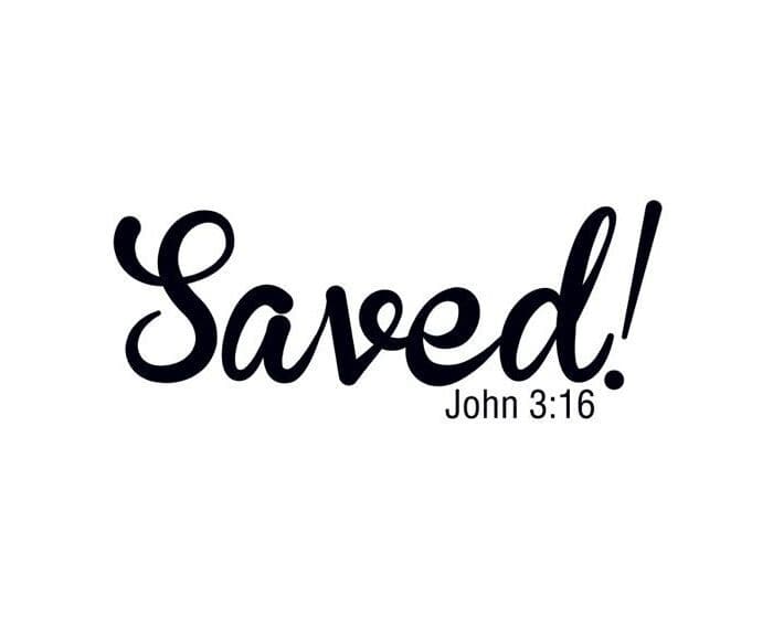 Saved! John 3:16 Temporary Tattoo