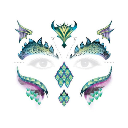 Dragon Face Temporary Tattoo