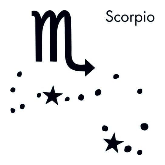 Scorpio Astrological Temporary Tattoo