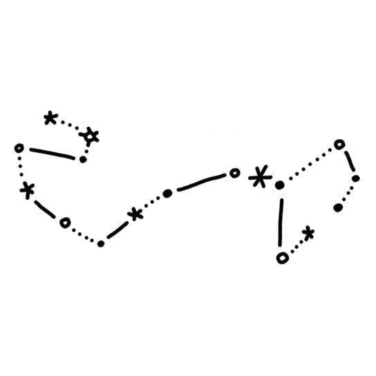 Scorpio Constellation Temporary Tattoo