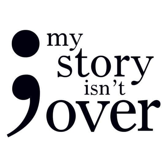 Semicolon Temporary Tattoo: My Story Isn't Over