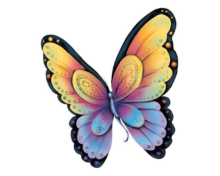Shimmer Butterfly Metallic Temporary Tattoo