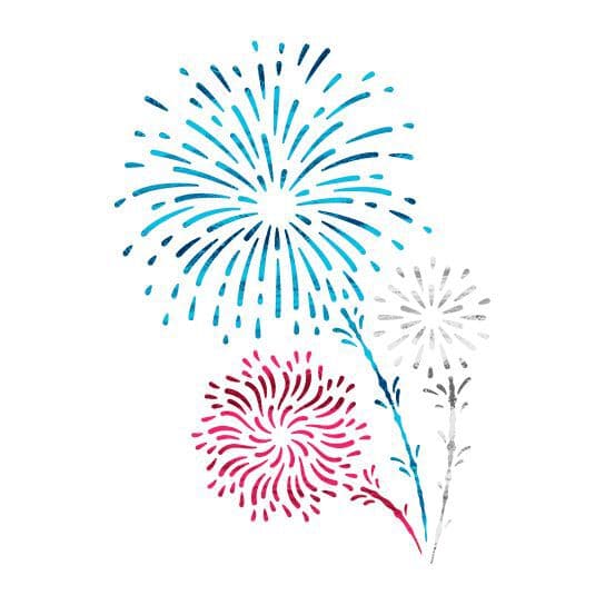 Shooting Fireworks Temporary Tattoo (Small)