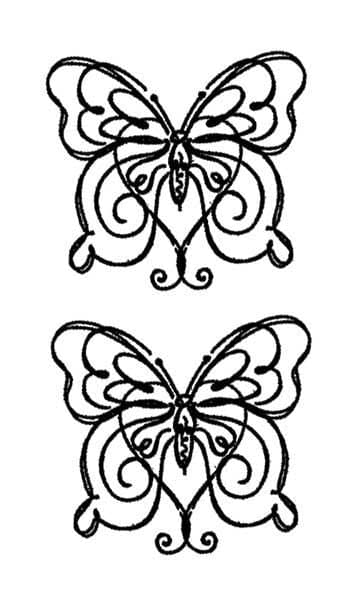 Simple Butterflies Temporary Tattoos