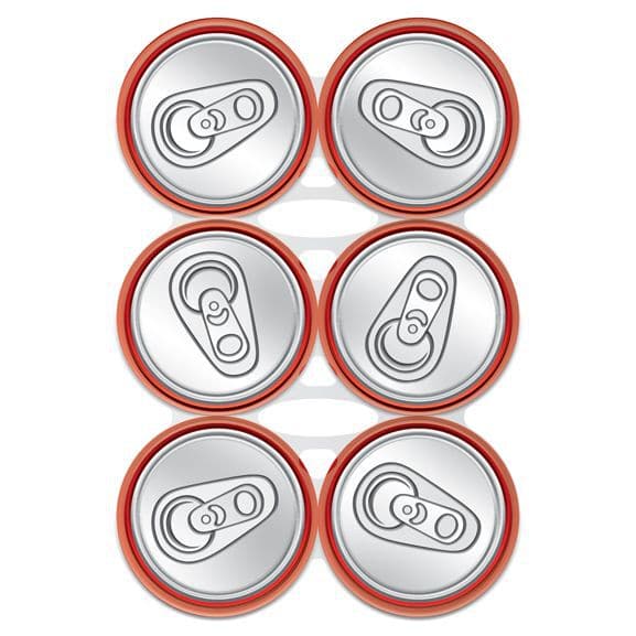 Six Pack Soda Abs Temporary Tattoo