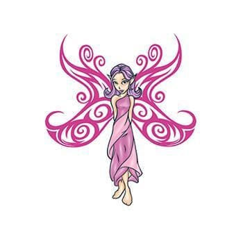 Small Purple Fairy Temporary Tattoo