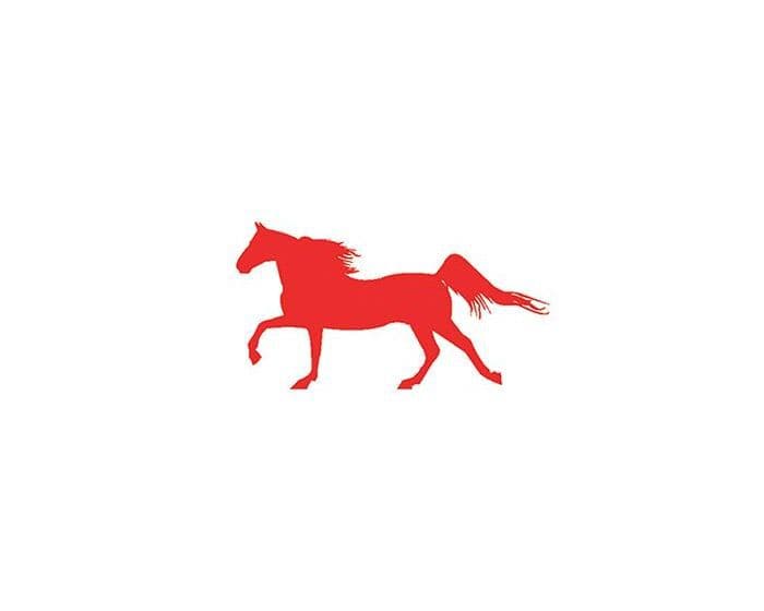 Small Red Horse Temporary Tattoo