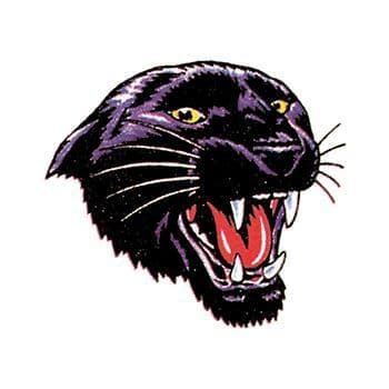 Snarling Black Panther Temporary Tattoo