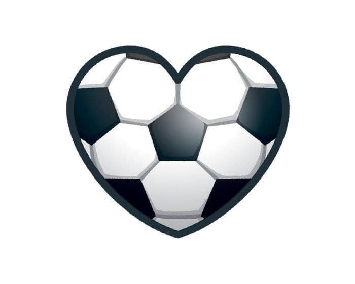 Soccer Heart Temporary Tattoo