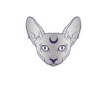 Metallic Sphinx Cat Temporary Tattoo