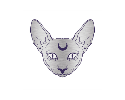 Metallic Sphinx Cat Temporary Tattoo