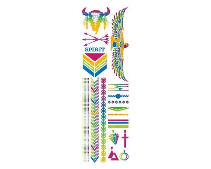 Spirit Tribal Metallic Temporary Tattoo Set