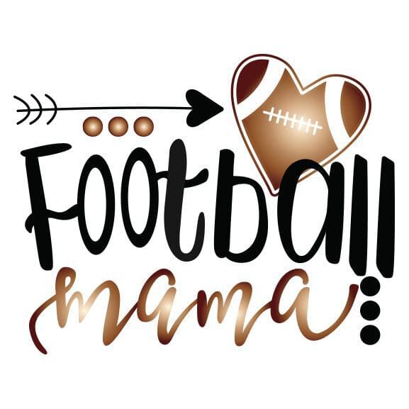Metallic Football Mama Temporary Tattoo