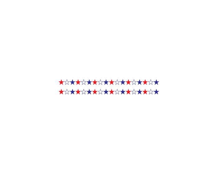 Patriotic Stars Bracelet Temporary Tattoo