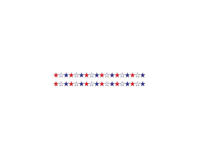 Patriotic Stars Bracelet Temporary Tattoo