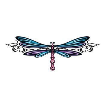 Stylish Dragonfly Temporary Tattoo