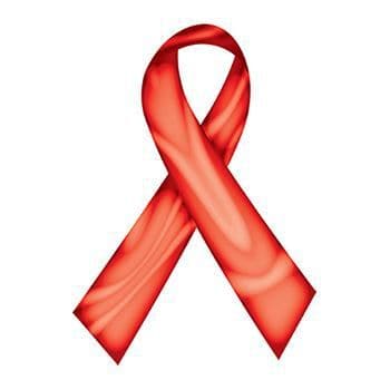 Swirl Red Awareness Ribbon Temporary Tattoo