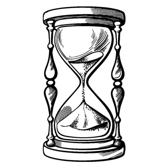 Hourglass Temporary Tattoo