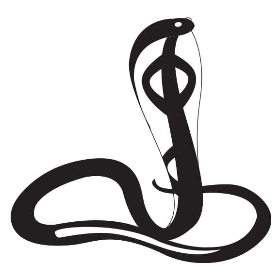 Black Cobra Snake Temporary Tattoo