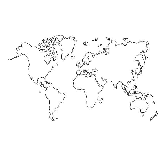 World Map Temporary Tattoo