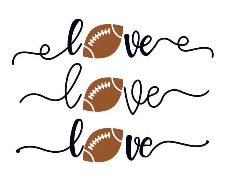 Love Football Temporary Tattoo