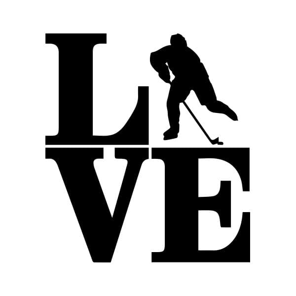 Love Hockey Temporary Tattoo