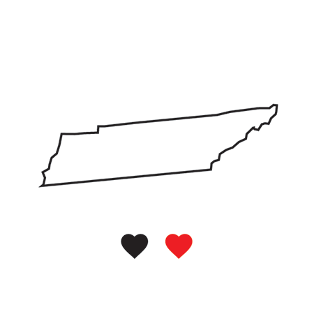 Tennessee State Pride Temporary Tattoo