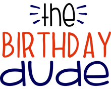 Birthday Dude Temporary Tattoo