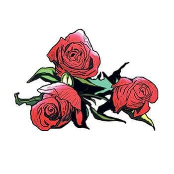 Three Roses Temporary Tattoo