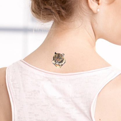 tiger face temporary tattoo