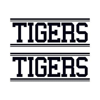 Tigers Text Temporary Tattoo