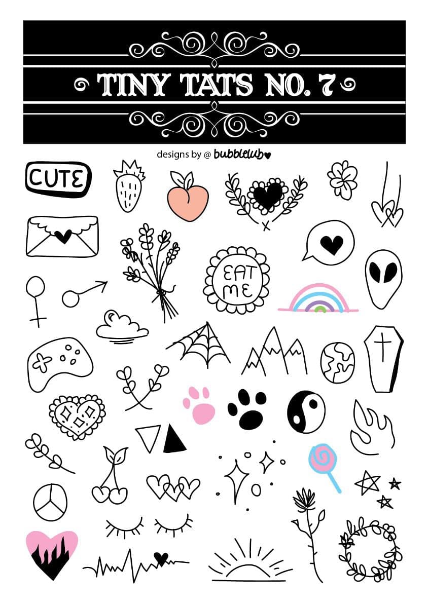 Tiny Tats No. 7 Temporary Tattoos