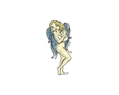 Traditional Angel Temporary Tattoo