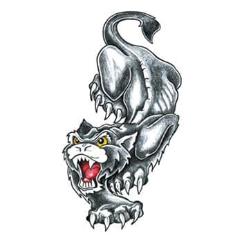 Traditional Black Panther Temporary Tattoo