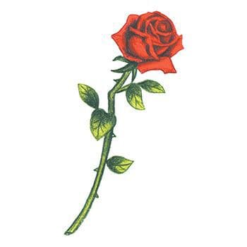 Traditional Rose Temporary Tattoo