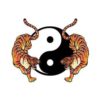 Traditional Yin Yang Temporary Tattoo