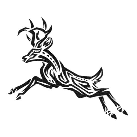 Tribal Deer Temporary Tattoo