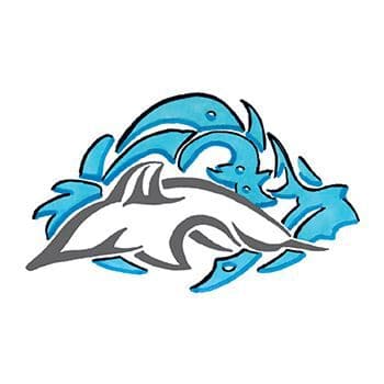 Tribal Dolphin Temporary Tattoo
