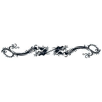 Tribal Dragon Band Temporary Tattoo