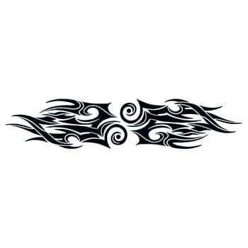 Tribal Flames Lower Back Temporary Tattoo